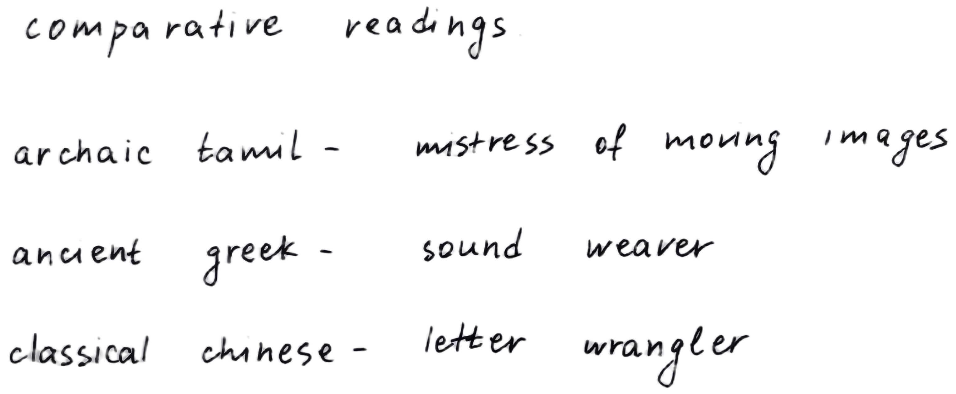 Comparative Readings